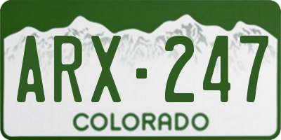 CO license plate ARX247