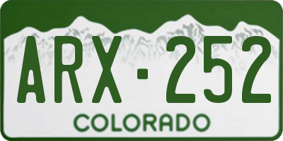 CO license plate ARX252