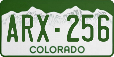CO license plate ARX256