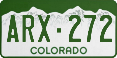 CO license plate ARX272