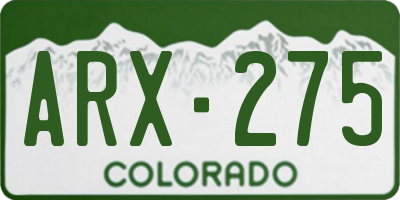 CO license plate ARX275