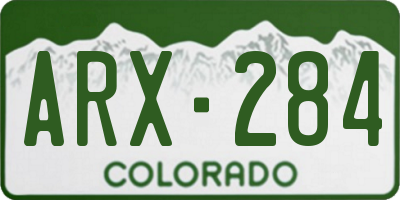 CO license plate ARX284