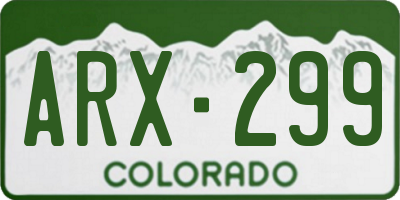 CO license plate ARX299