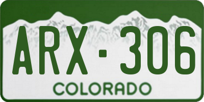 CO license plate ARX306