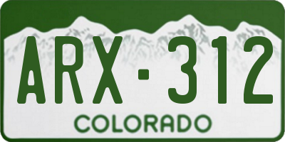 CO license plate ARX312