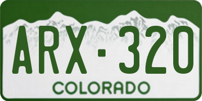 CO license plate ARX320