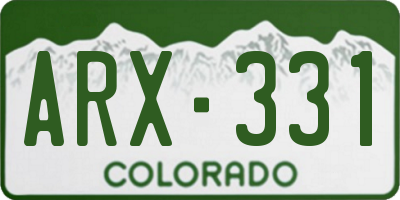 CO license plate ARX331