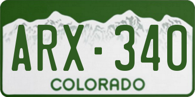 CO license plate ARX340