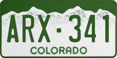 CO license plate ARX341