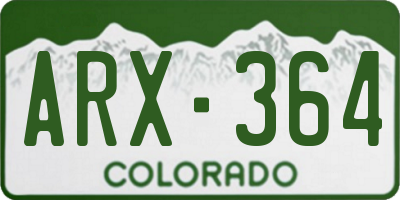 CO license plate ARX364