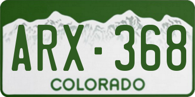 CO license plate ARX368
