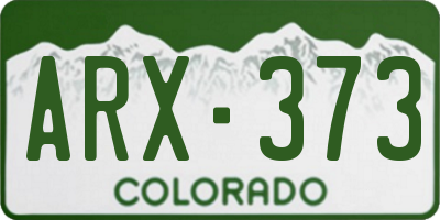 CO license plate ARX373