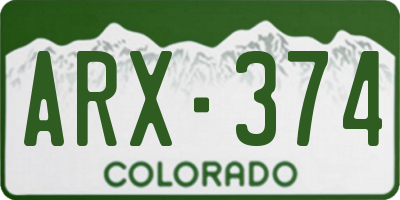CO license plate ARX374