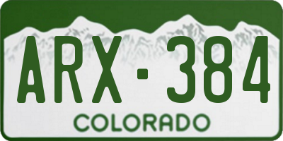 CO license plate ARX384