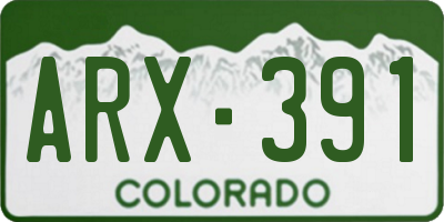 CO license plate ARX391
