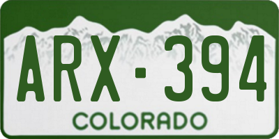 CO license plate ARX394