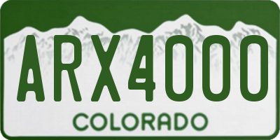 CO license plate ARX4000