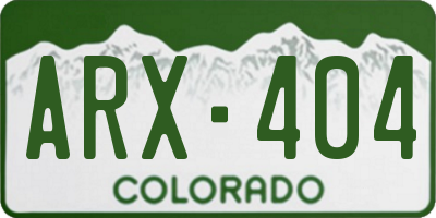 CO license plate ARX404