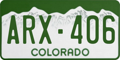 CO license plate ARX406