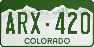 CO license plate ARX420