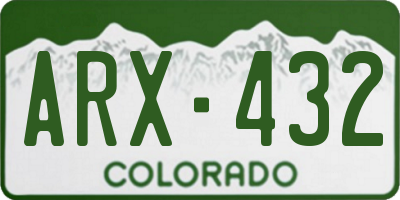 CO license plate ARX432