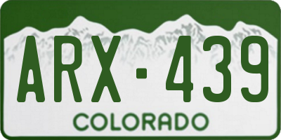 CO license plate ARX439