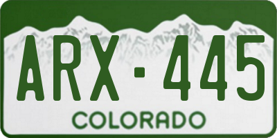 CO license plate ARX445