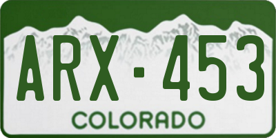 CO license plate ARX453