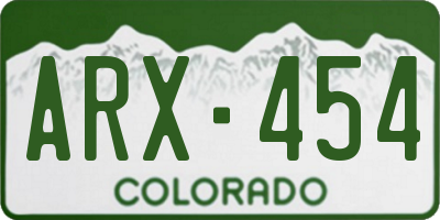 CO license plate ARX454