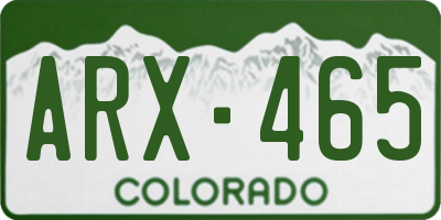 CO license plate ARX465