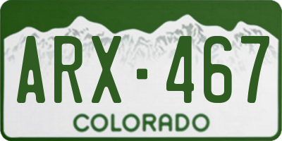 CO license plate ARX467