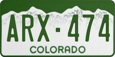 CO license plate ARX474