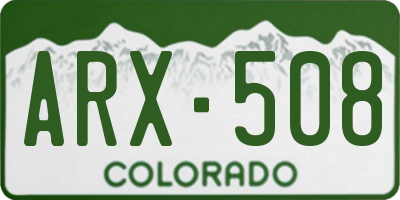 CO license plate ARX508