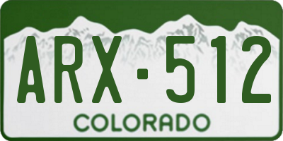 CO license plate ARX512