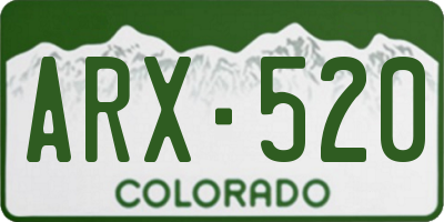 CO license plate ARX520