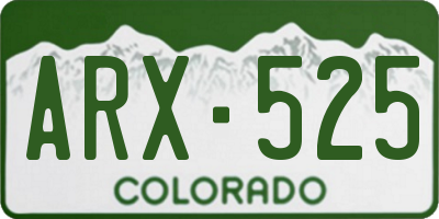 CO license plate ARX525