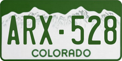 CO license plate ARX528