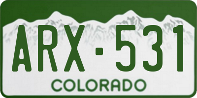 CO license plate ARX531