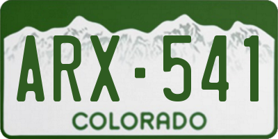 CO license plate ARX541
