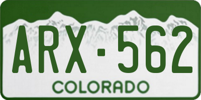 CO license plate ARX562