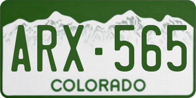 CO license plate ARX565