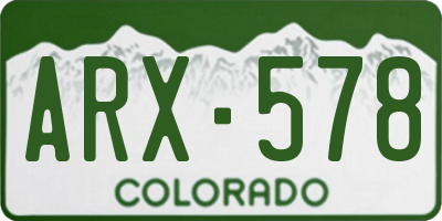 CO license plate ARX578