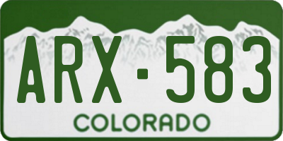 CO license plate ARX583
