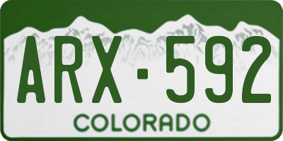 CO license plate ARX592