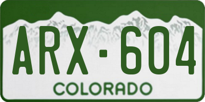 CO license plate ARX604