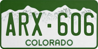 CO license plate ARX606
