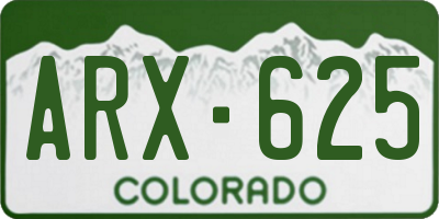 CO license plate ARX625