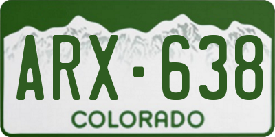 CO license plate ARX638