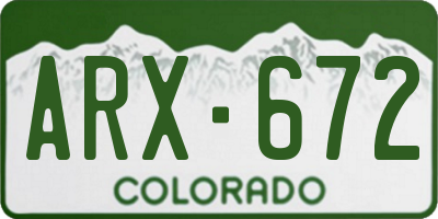 CO license plate ARX672