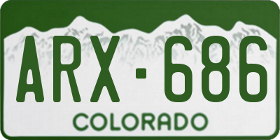 CO license plate ARX686